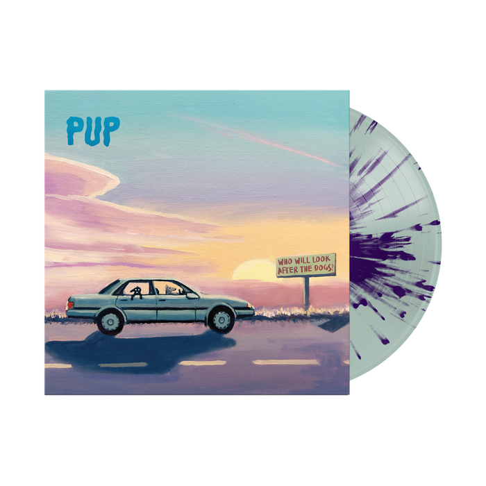 Who Will Look After The Dogs Seafoam With Purple Splatter LP - Bingo Merch