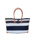 Wild Silk Market Bag Stone and Black Stripe