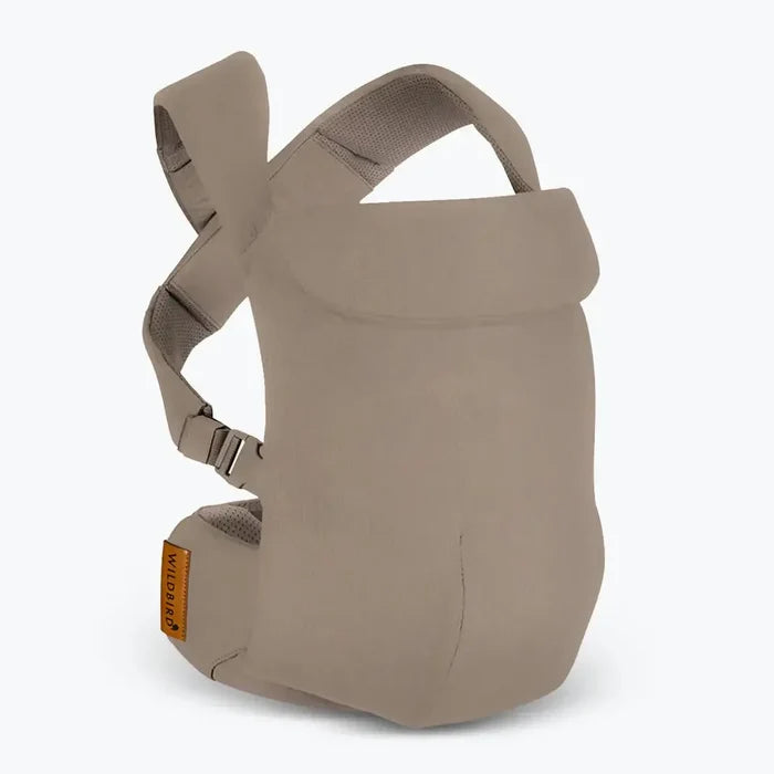 Beige baby carrier on a white background