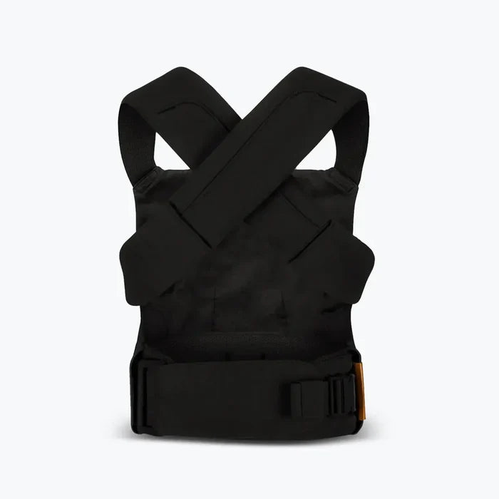 Black baby carrier on a white background