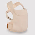 Beige baby carrier on a light gray background