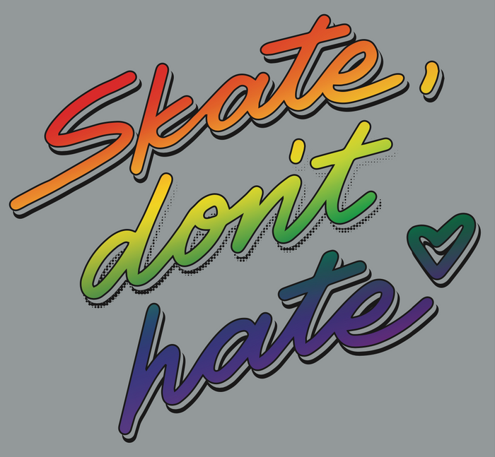Women's "Skate Don't Hate" Pride Muscle Tank