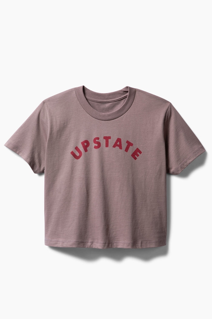 Women's Upstate Arch Heavyweight Boxy T - Shiitake / Maroon