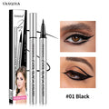 YANQINA black Ultra-Fine Liquid Eyeliner product and finished eye makeup look