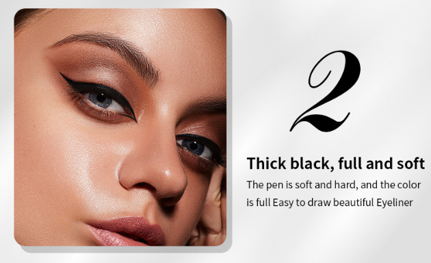 YANQINA Ultra-Fine Liquid Eyeliner with rich black color and a full, soft finish