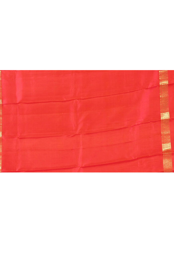 Yellow & Red Traditional Kanjivaram Silk Saree