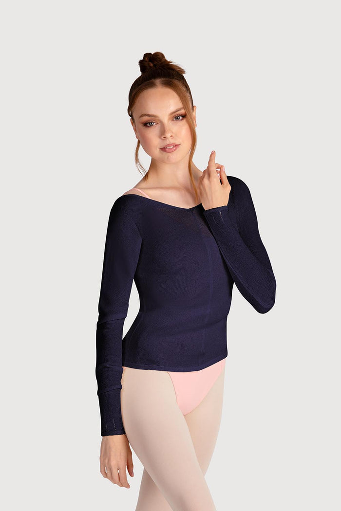 Z0105 - Bloch Kara Long Sleeve V Womens Top