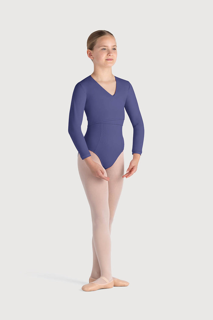 Z0858G - Bloch Overture Crossover Girls Long Sleeve Wrap Top