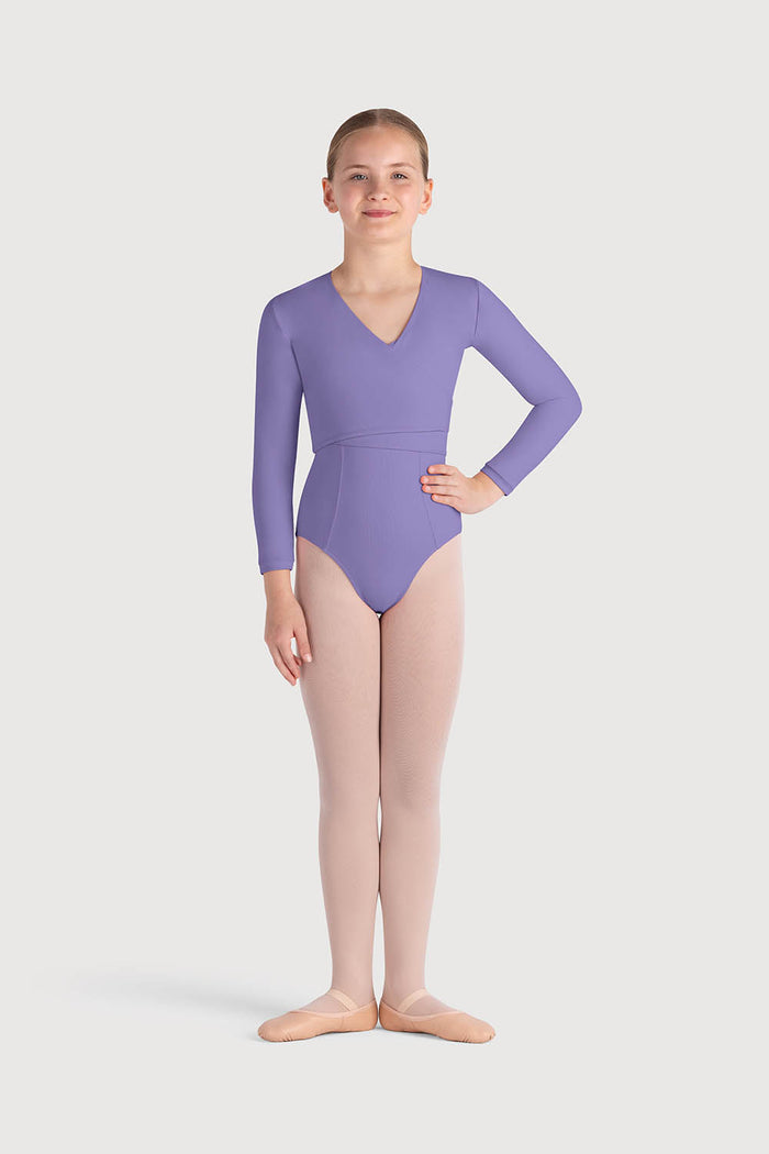 Z0858G - Bloch Overture Crossover Girls Long Sleeve Wrap Top