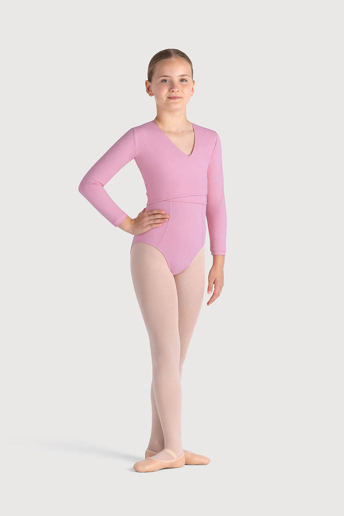 Z0858G - Bloch Overture Crossover Girls Long Sleeve Wrap Top
