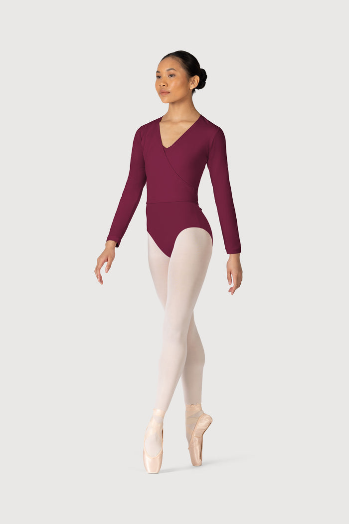 Z0858L - Bloch Overture Crossover Womens Long Sleeve Wrap Top