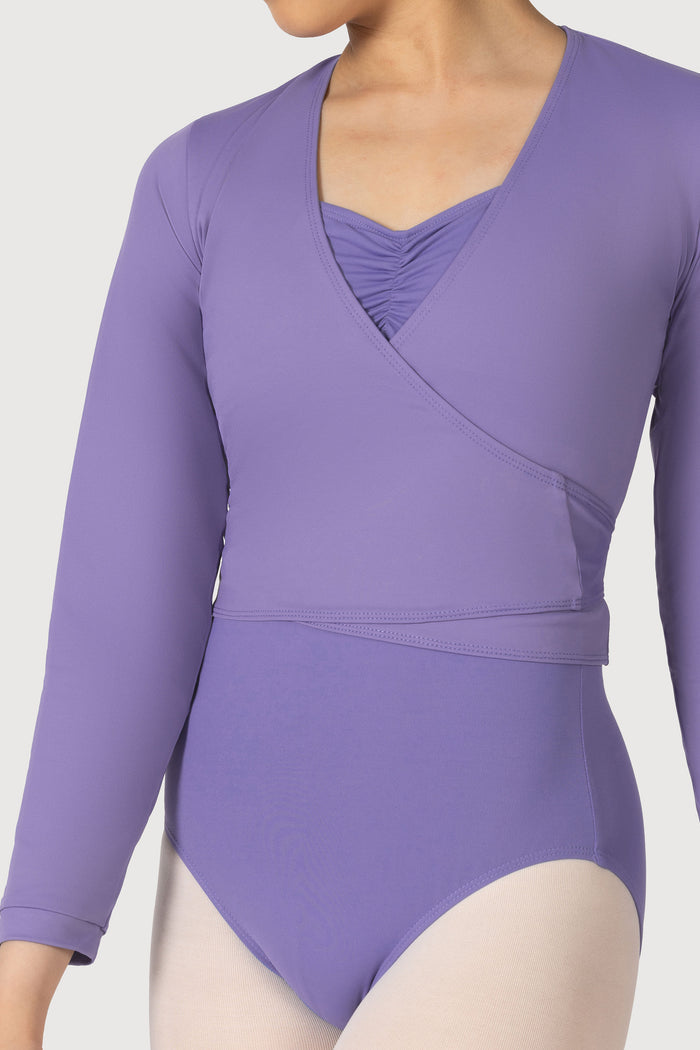 Z0858L - Bloch Overture Crossover Womens Long Sleeve Wrap Top
