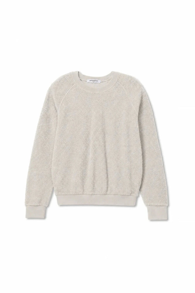 Ziggy Reverse Fleece Shrunken Crew Neck Sweatshirt - Whitecap Grey